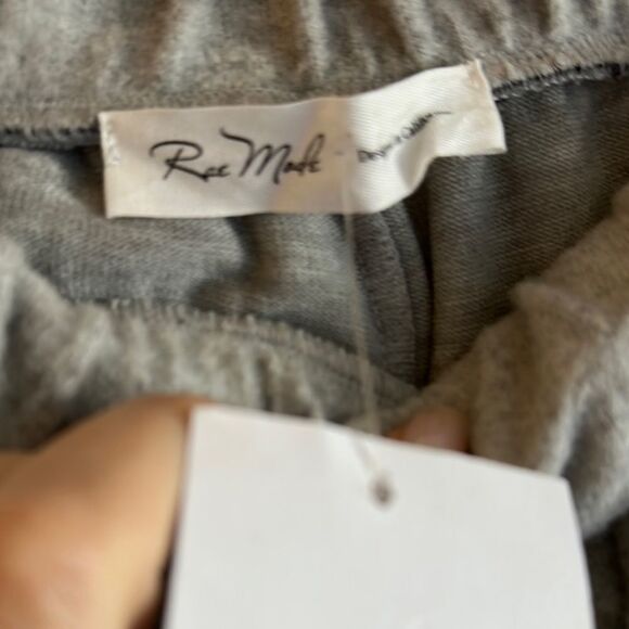 Heather Gray Track Pants with Elastic Waistband and Relaxed Fit - Picture 2 of 5